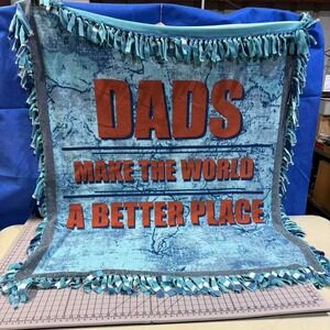 Blue & Multi-Color Tie Fleece Blanket | Soft Throw